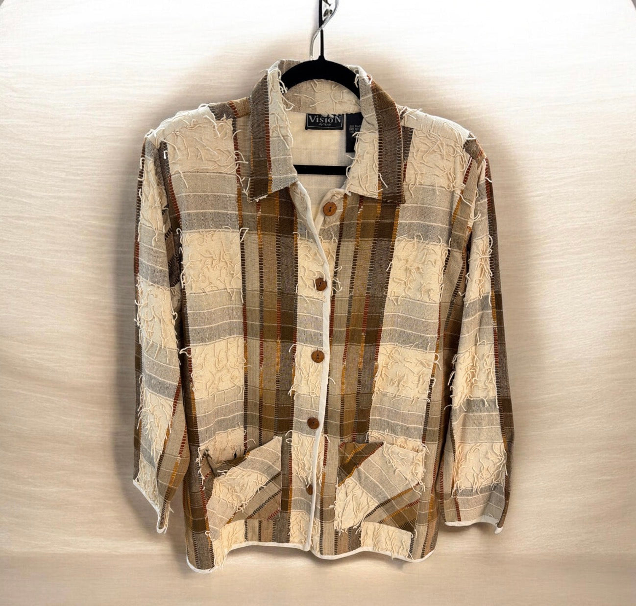 Oversize Brown Fringe Shacket
