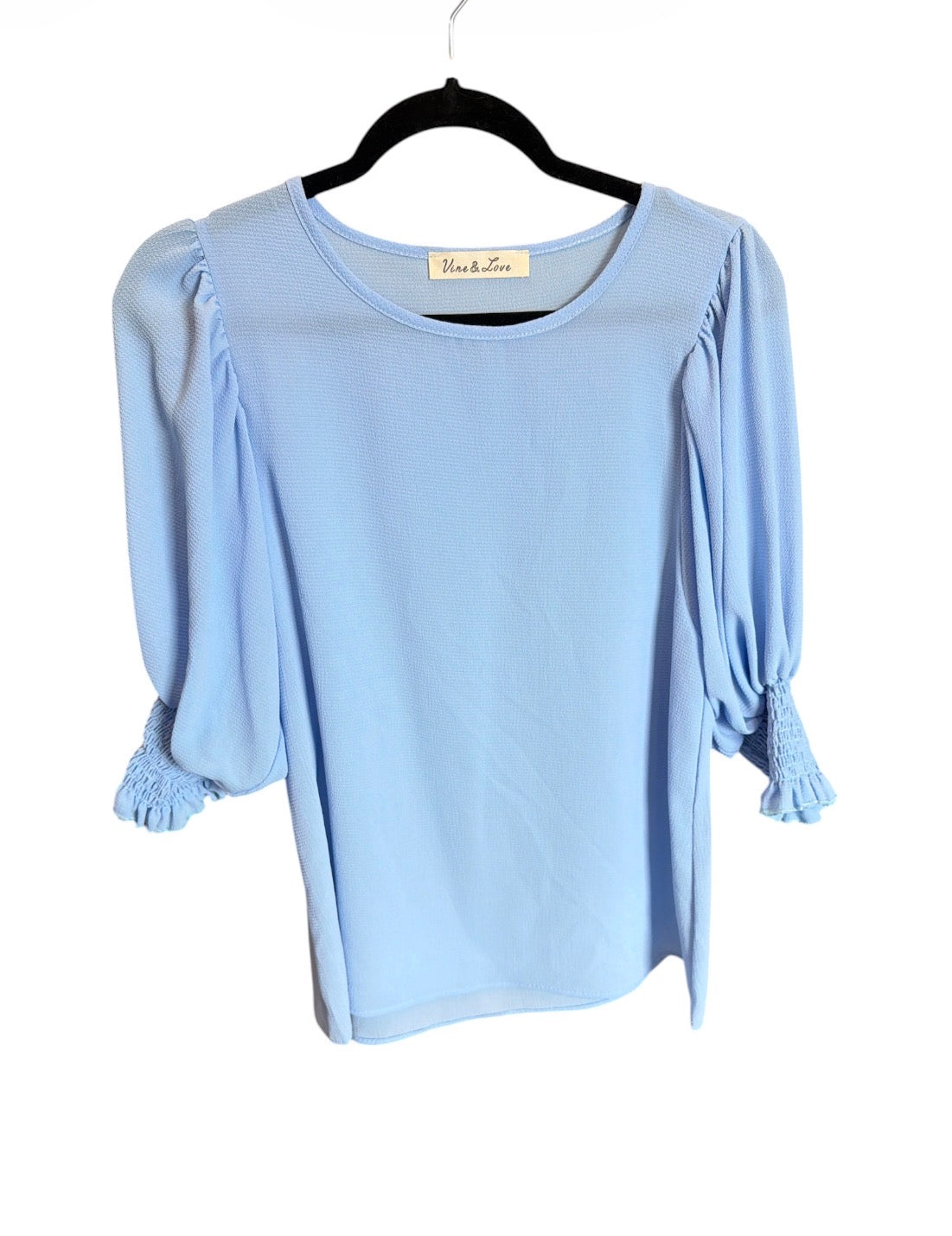Vine&Love Smocked Sleeve Top