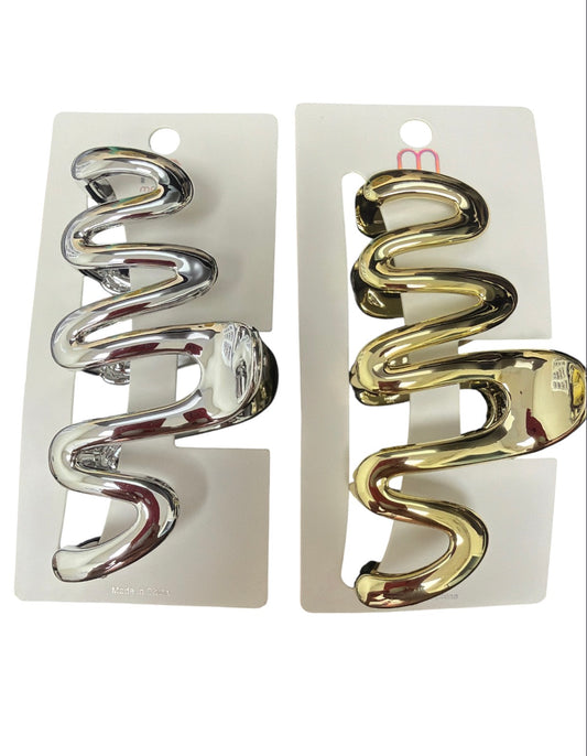 Wave Shiny Hair Clips