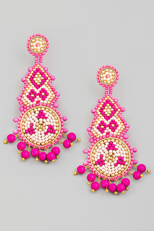 Boho Seed Beaded Fashion Drop Earrings
