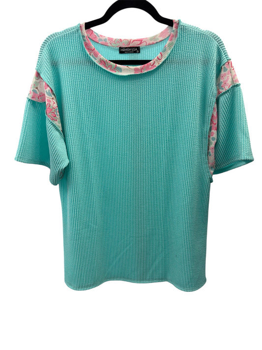 Heimish Floral Ribbed Top
