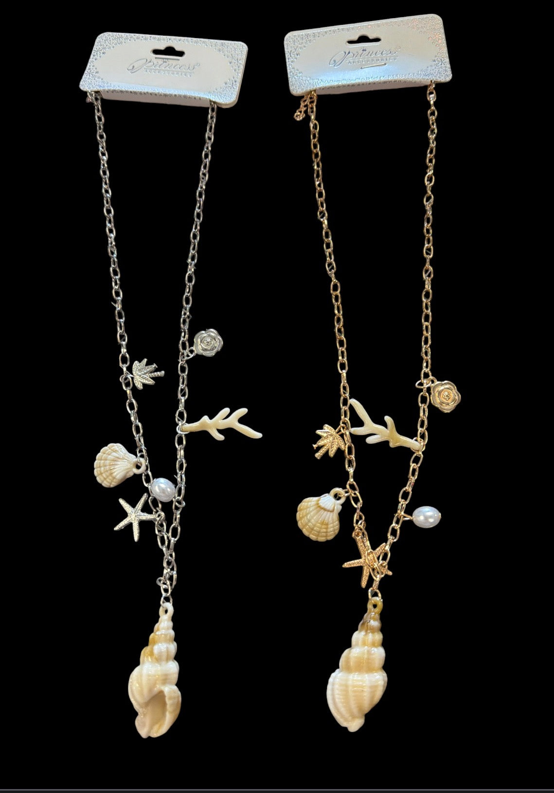 Big Sea Shell Charm Necklace