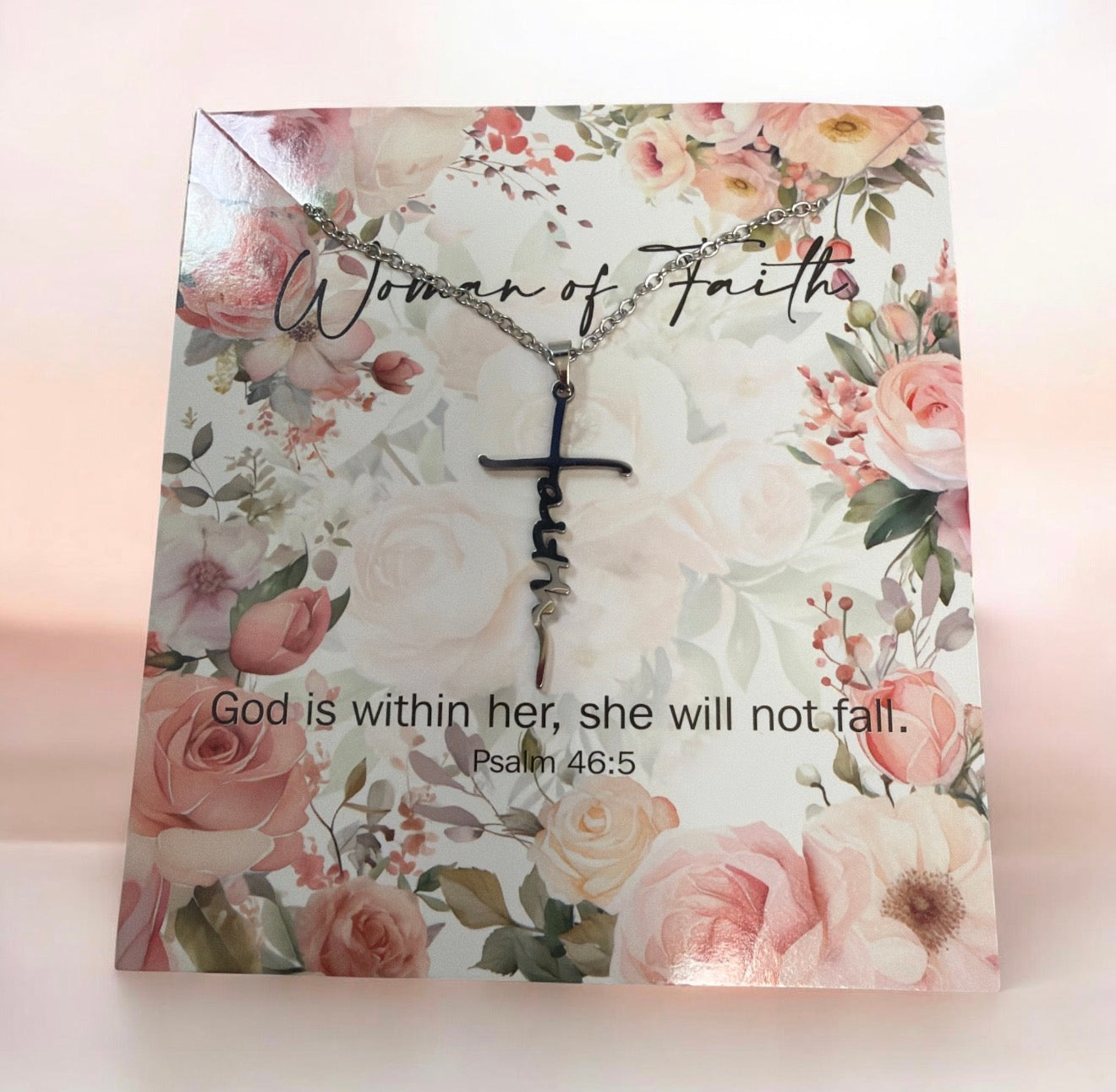 Faith Silver Necklace