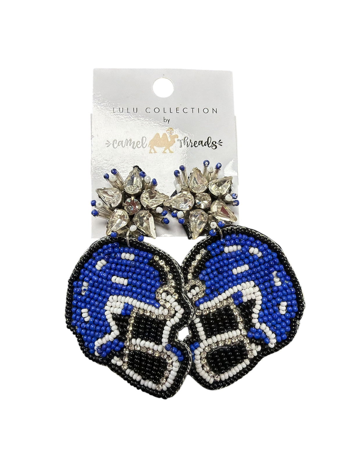 Beaded Football Earrings