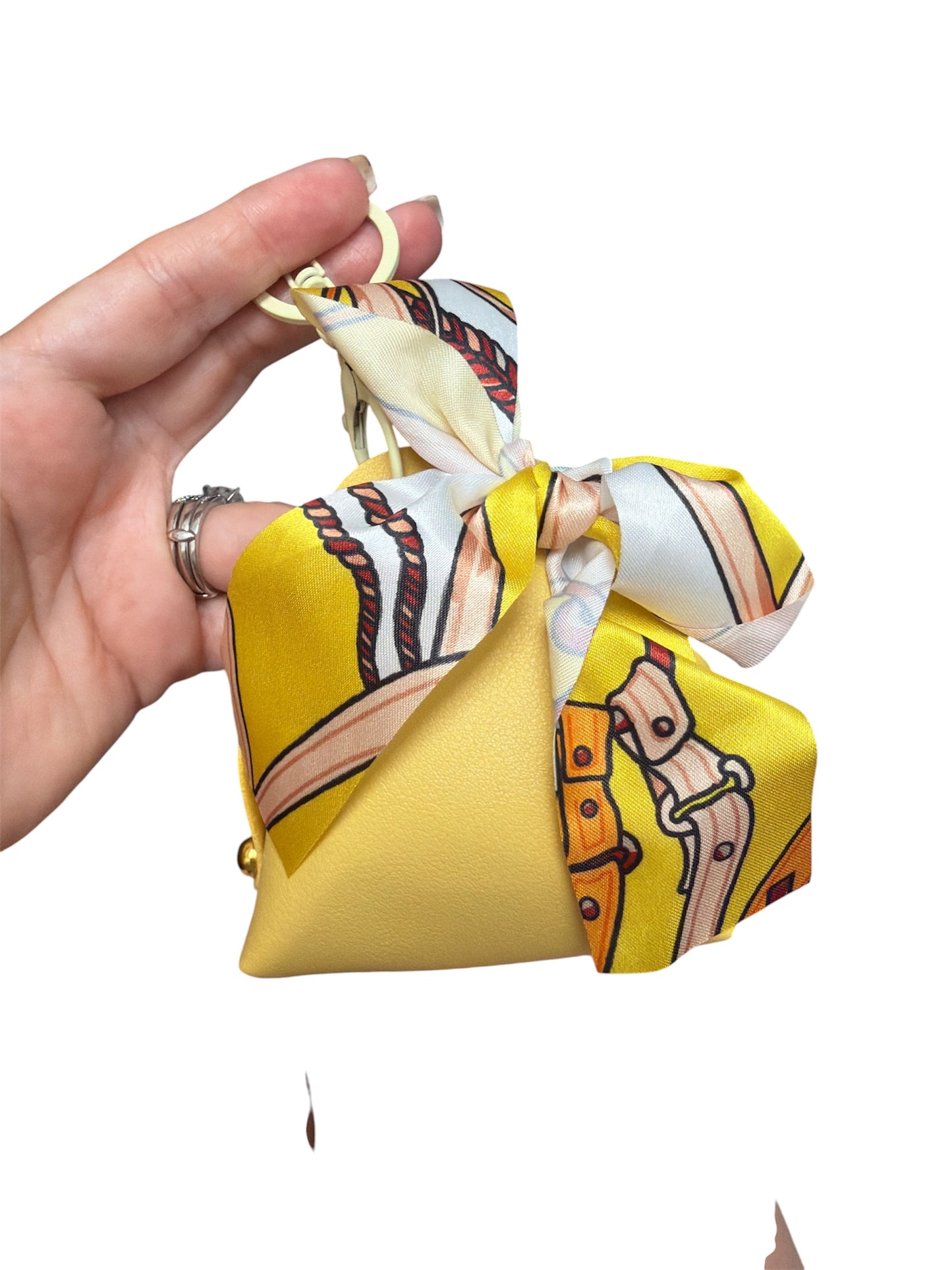 Mini Purse Keychain with Bag Scarf