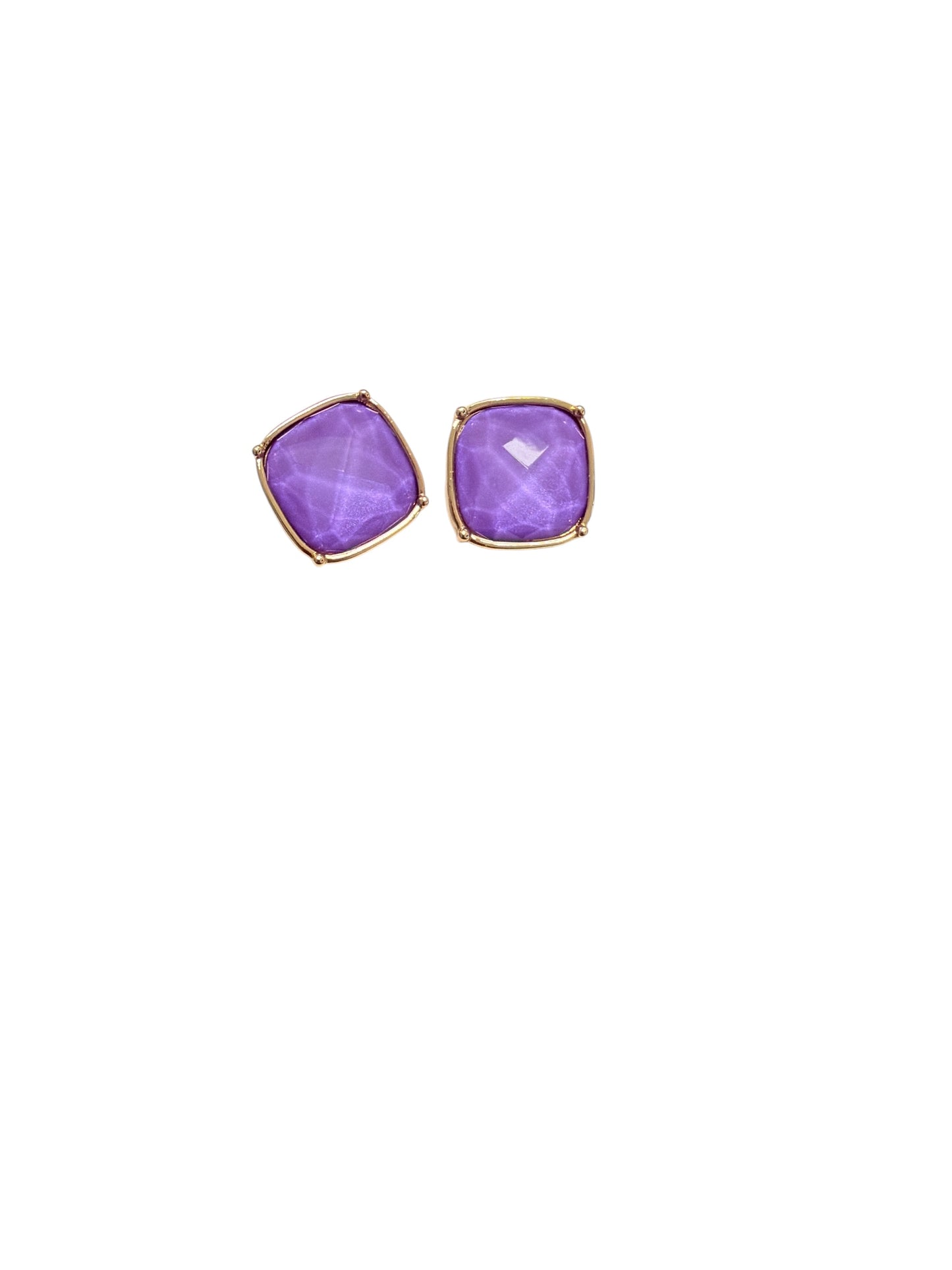 Gold Trim Post Earring
