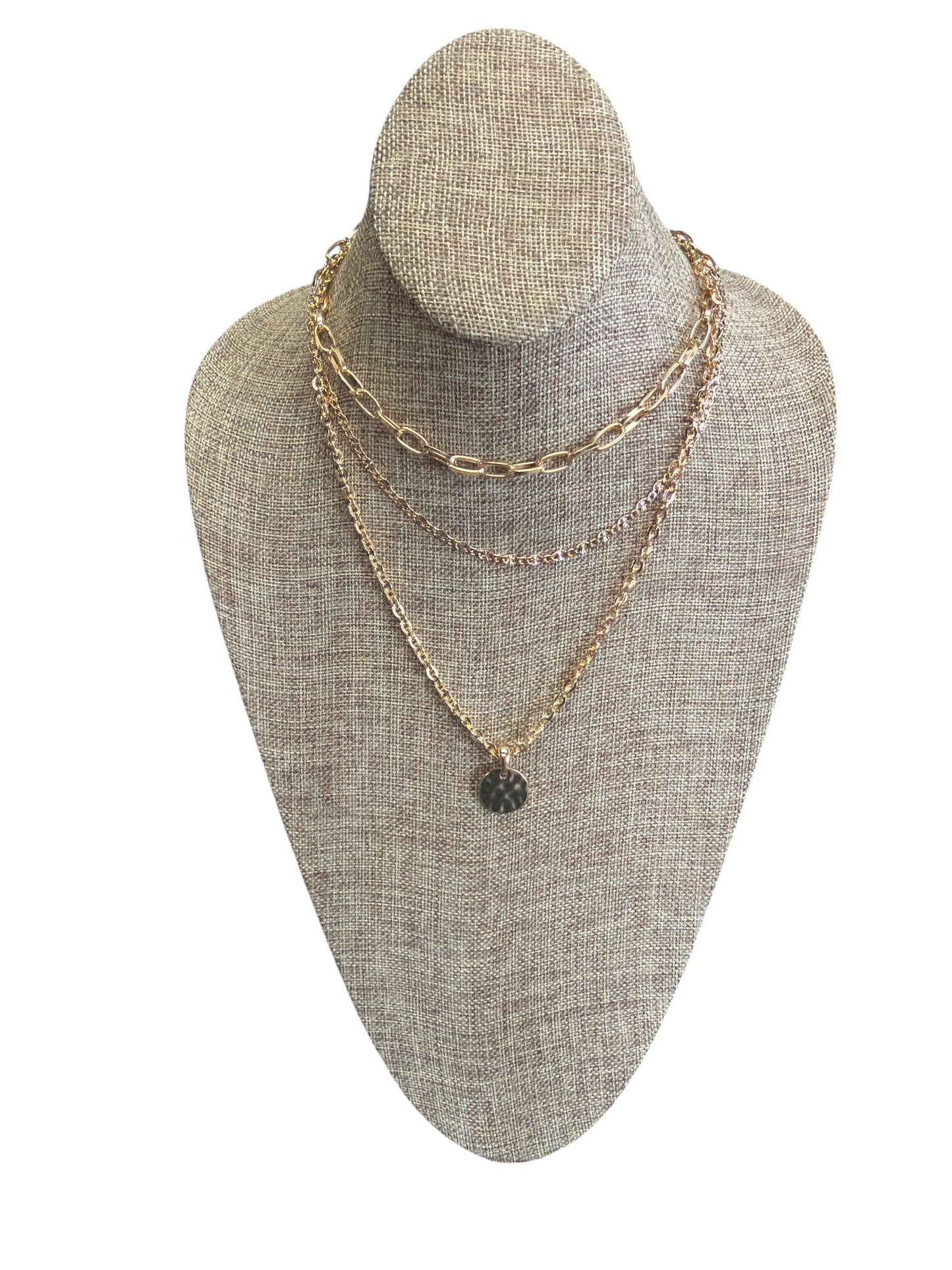 Gold Triple Layer Necklace