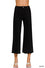ACID WASHED HIGH WAIST FRAYED HEM STRAIGHT PANTS