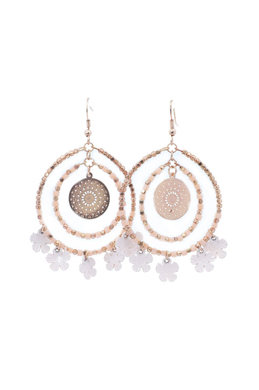 Daisy Round Drop Earrings