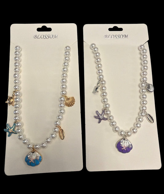 Pearl Ocean Charm Necklace
