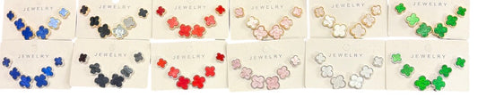 3 Pack Clover Earring