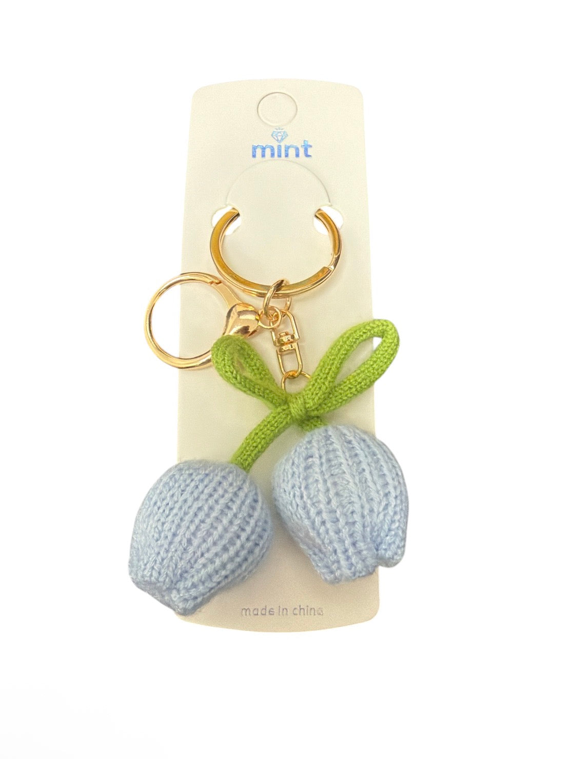 Tulip Flower Crochet Keychain