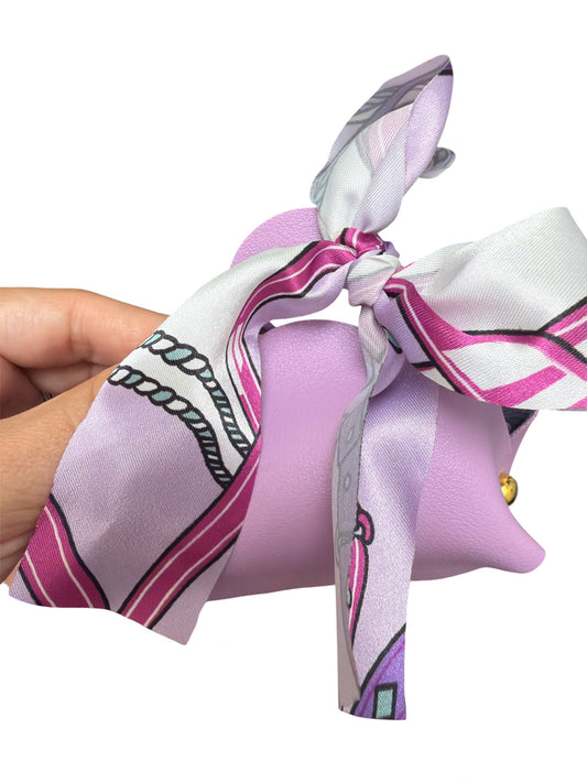 Mini Purse Keychain with Bag Scarf