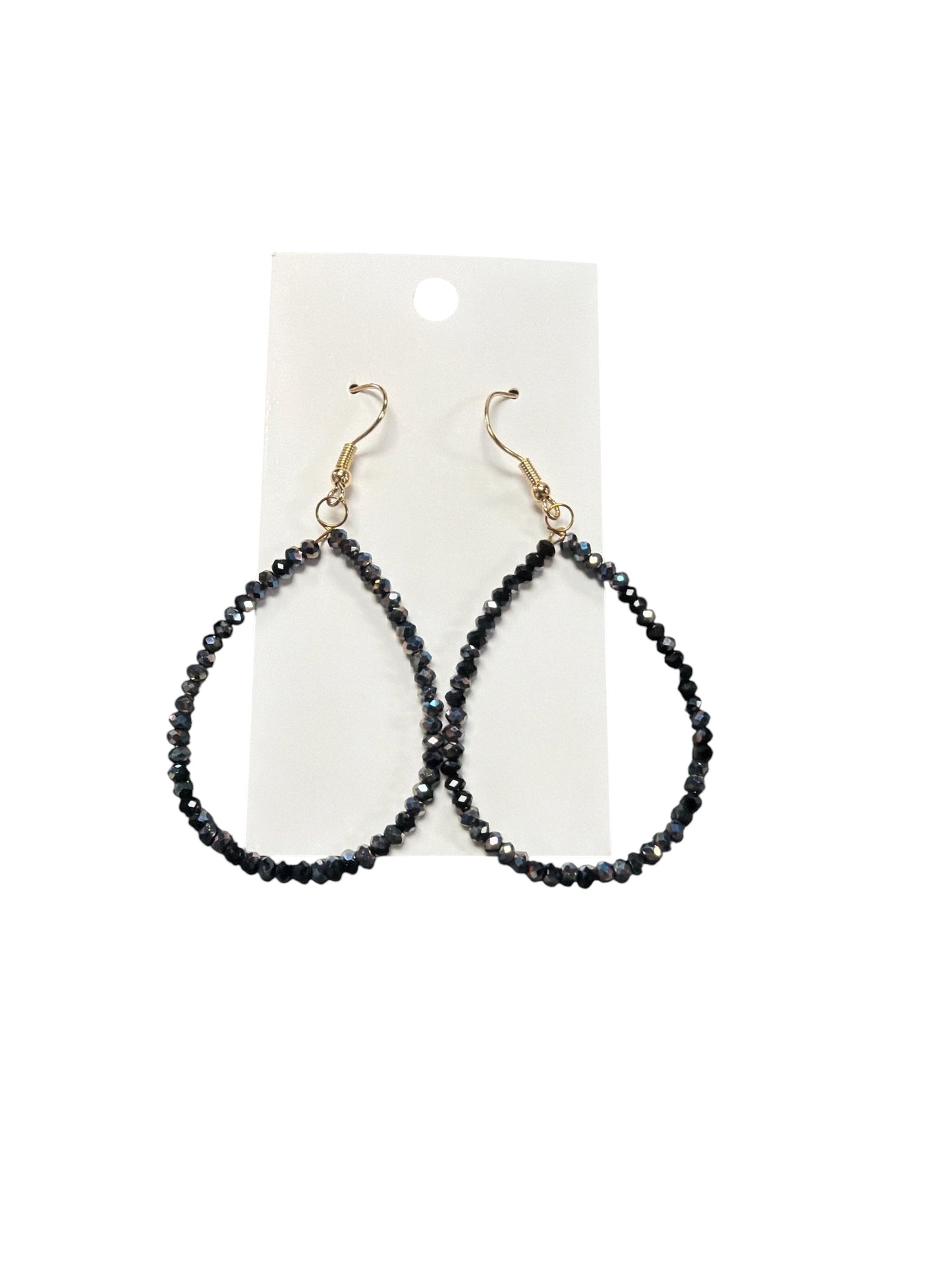 BEADED TEARDROP EARRINGS