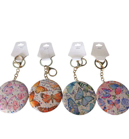 Butterfly Mirror Keychain