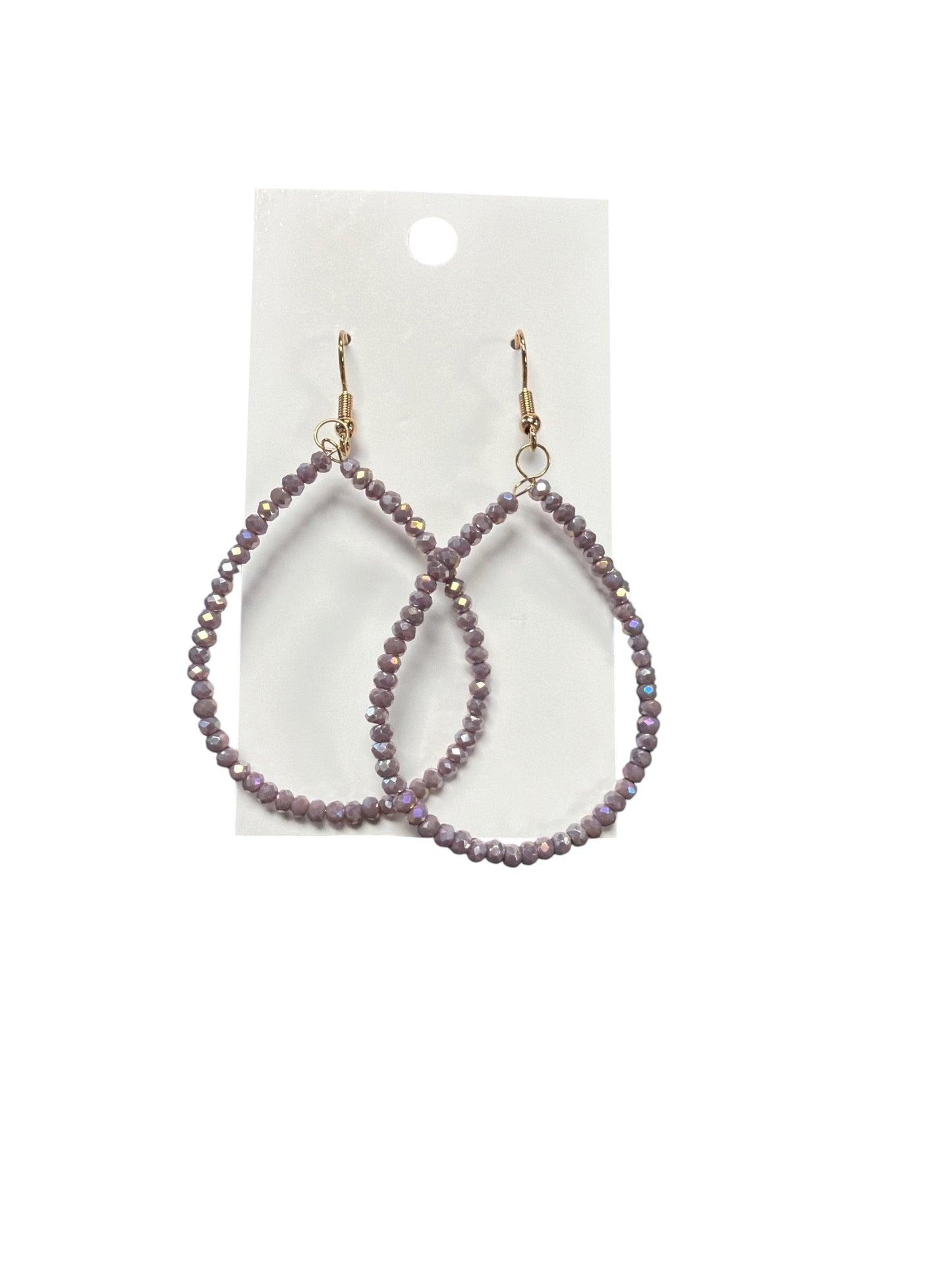 BEADED TEARDROP EARRINGS