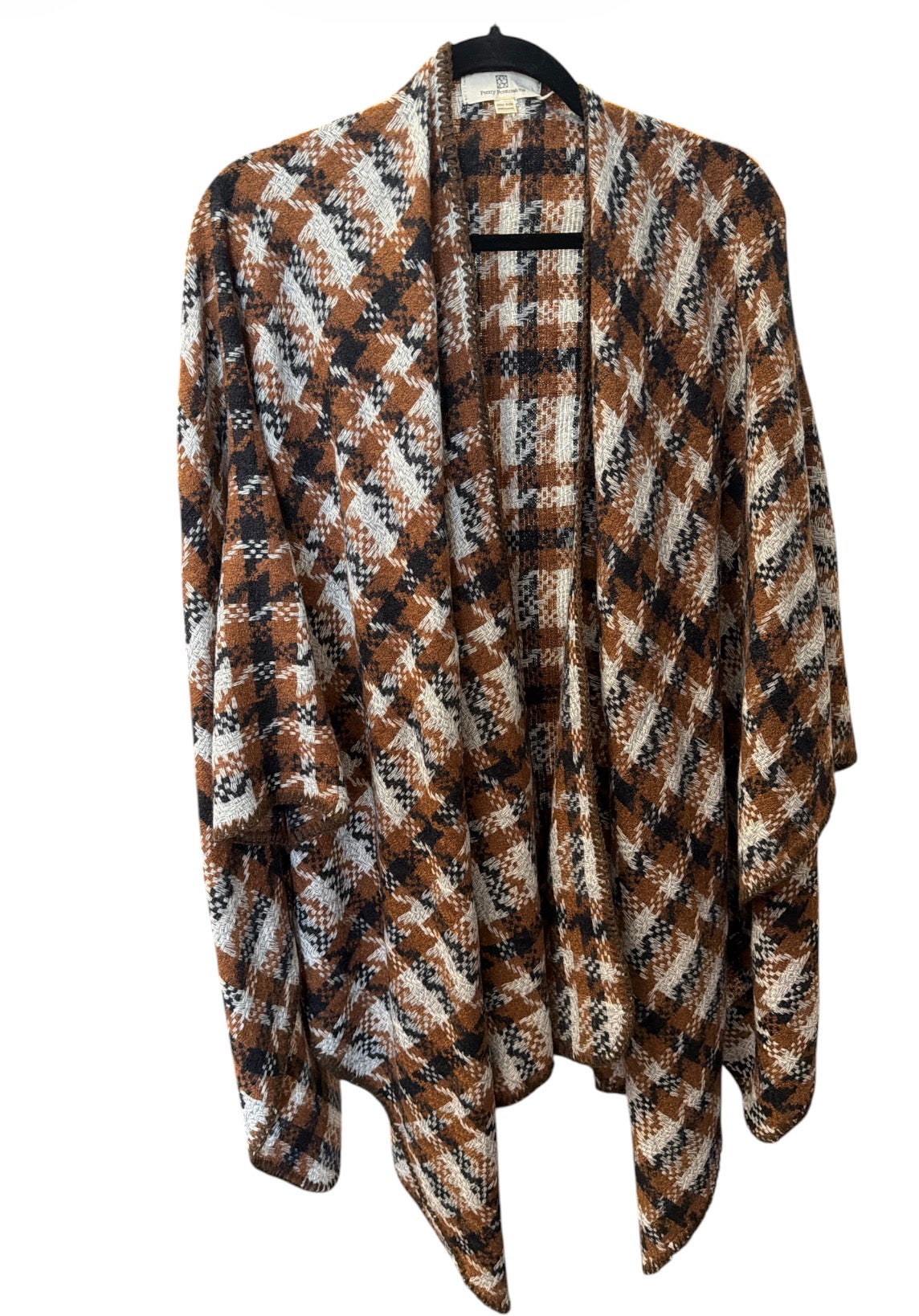 Onesize Scarf Poncho - Brown/Black