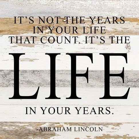 14X14 Not The Years In Your Life - Abraham Lincoln