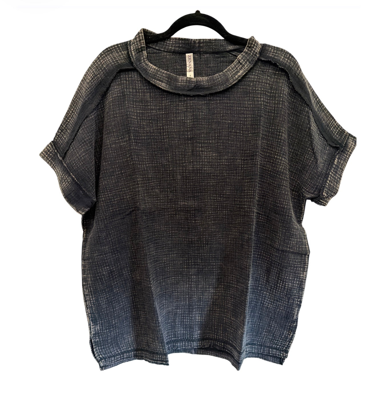 Cotton Gauze Washed - Black