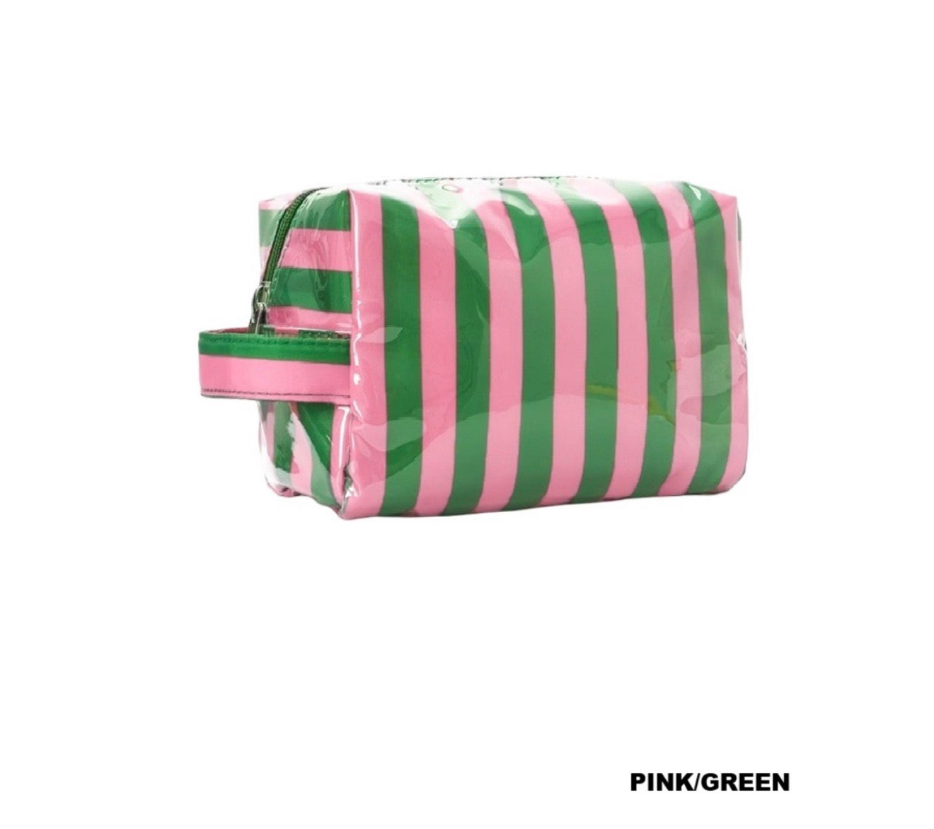 Striped Waterproof Cosmetic Bag