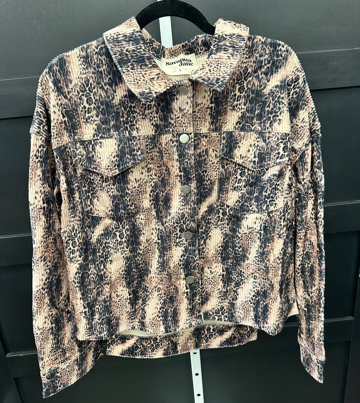 Snake print Corduroy Jacket