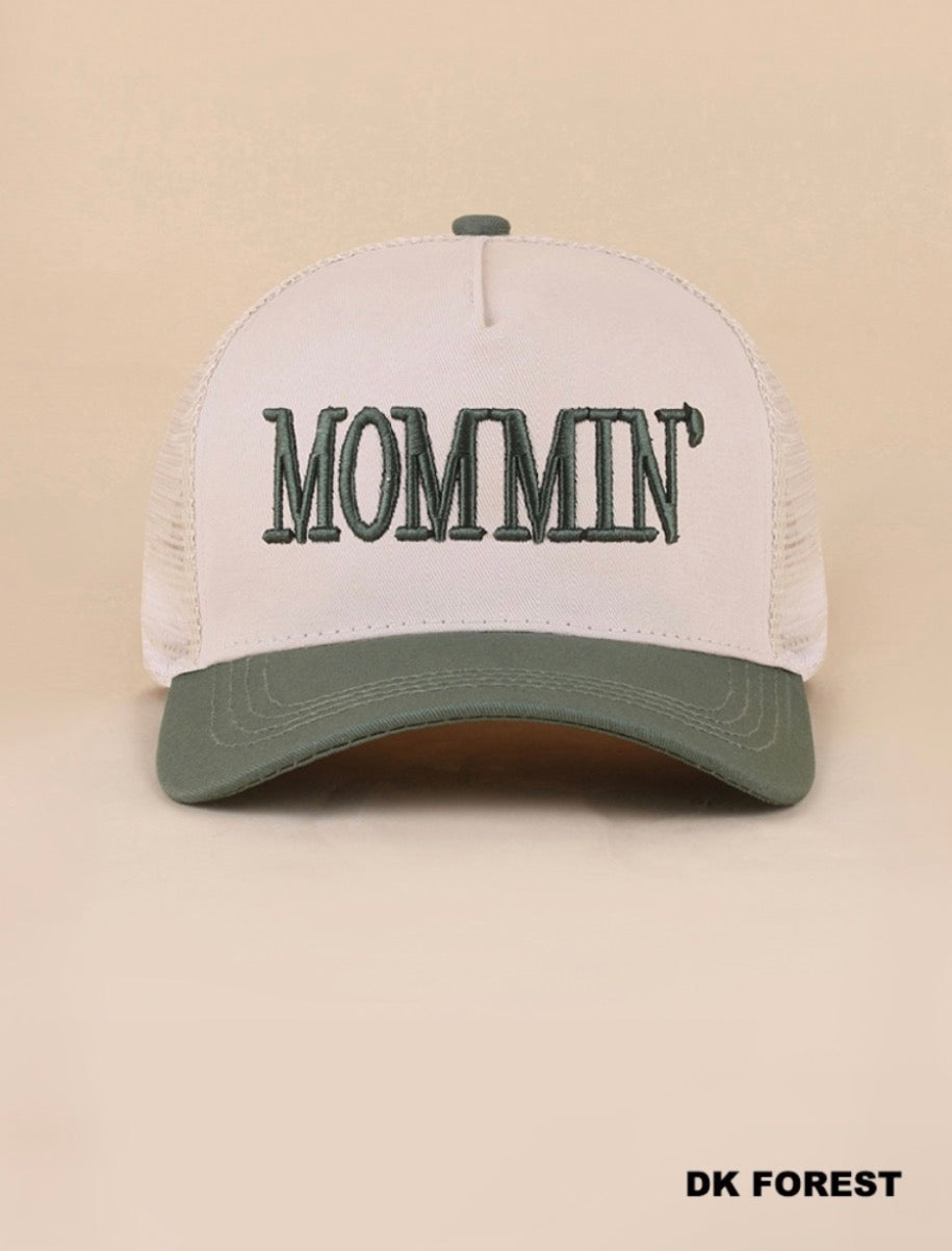 Mommin'  Two-Tone Mesh Snapback Hat