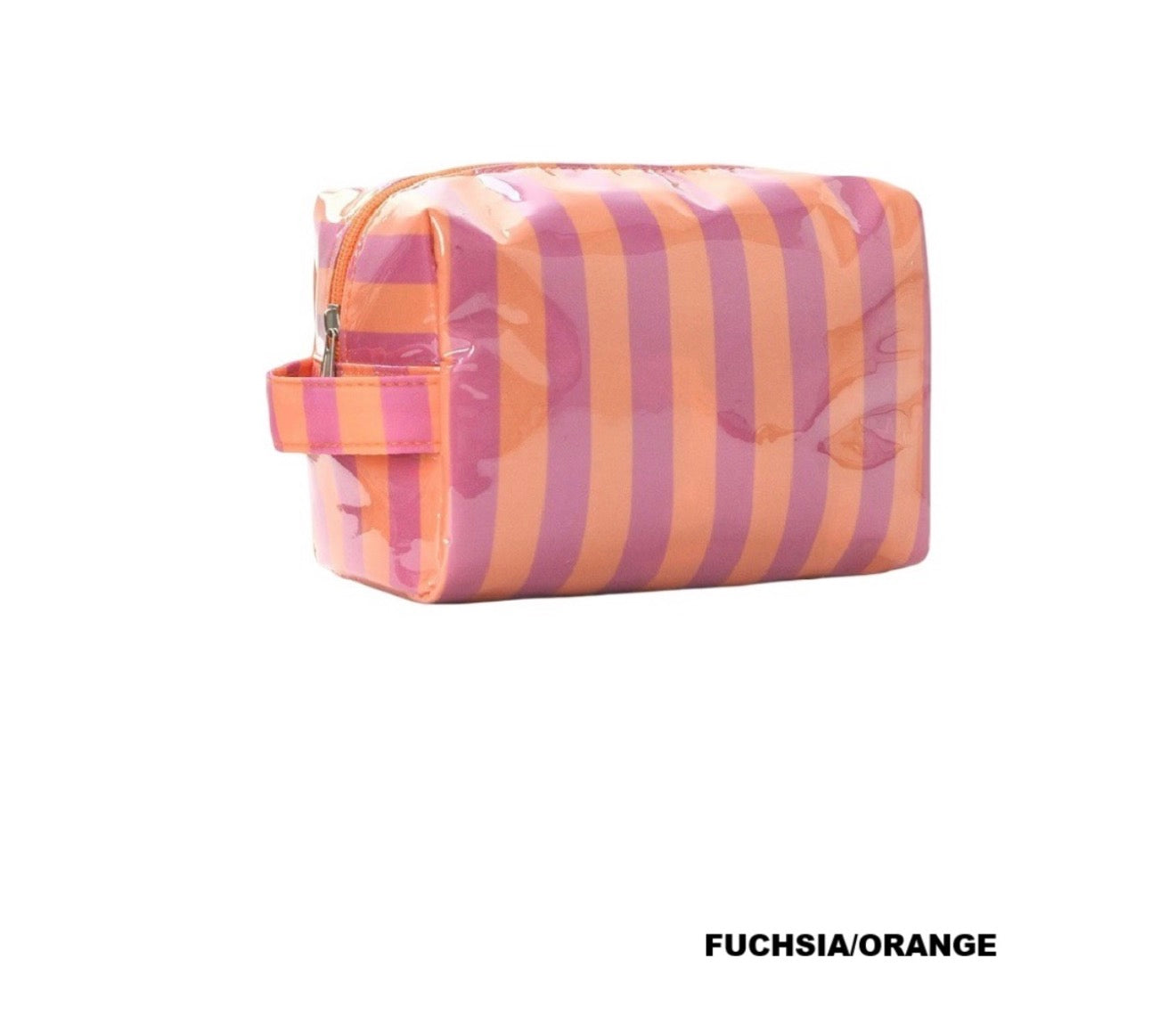 Striped Waterproof Cosmetic Bag