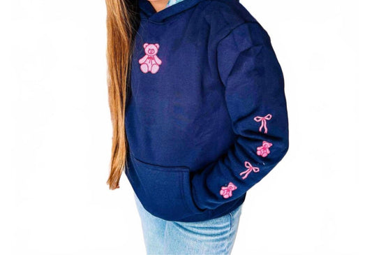Simply Southern - YTH Navy Teddy Bear Sweater