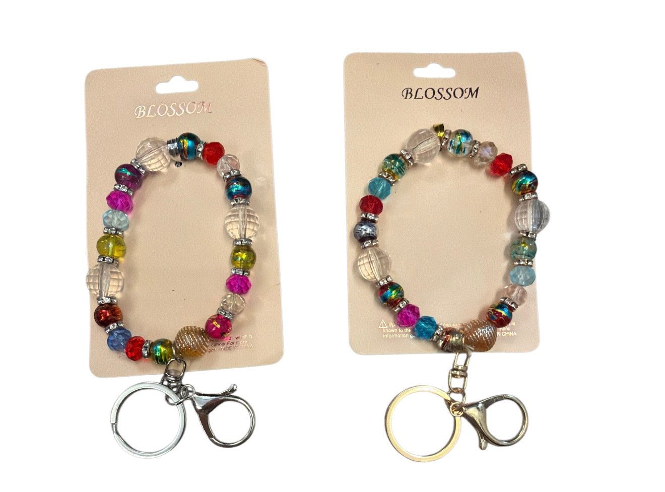 Stretchy Beaded Wristlet Keychain