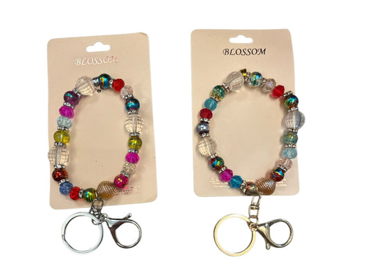 Stretchy Beaded Wristlet Keychain