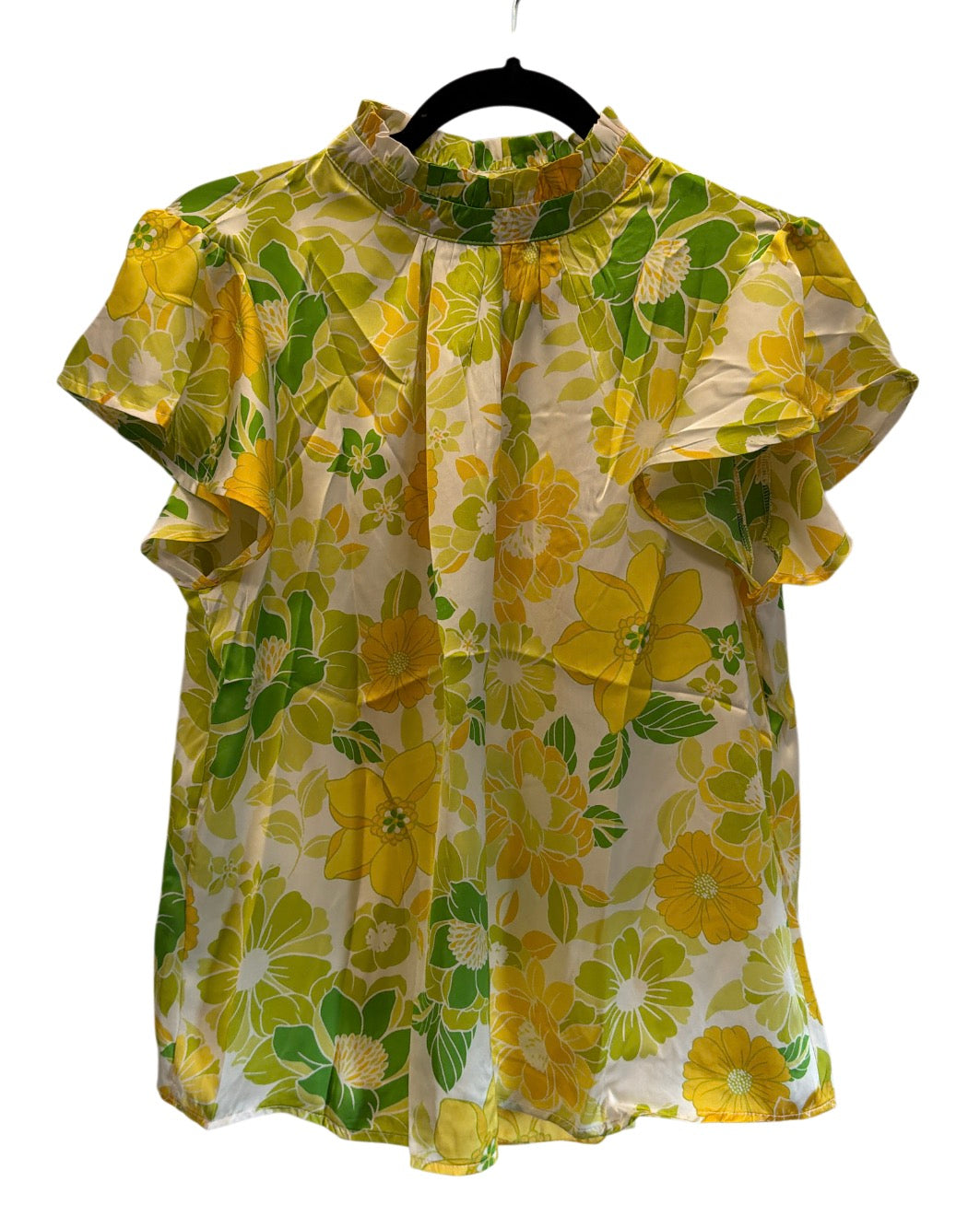 Emily Wonder Yellow Satin Top