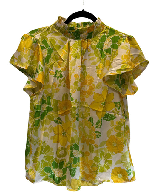Emily Wonder Yellow Satin Top