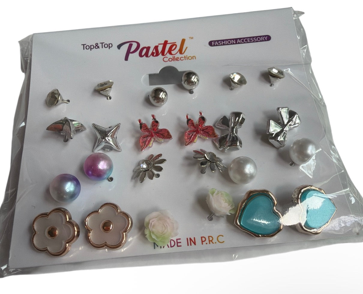 12 Earrings Stud Pack