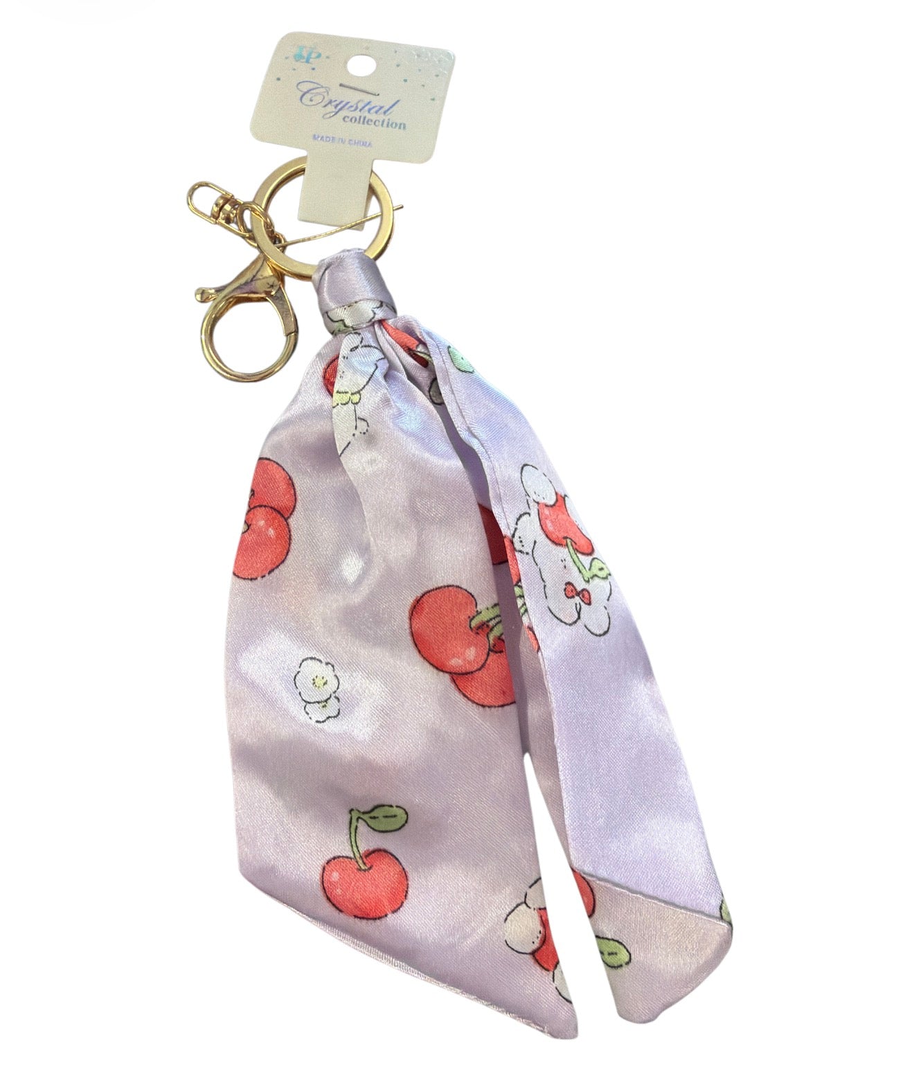 Cherry Bag Scarf Keychain