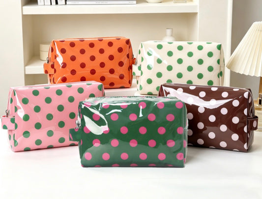 Polka Dot Cosmetic Bag