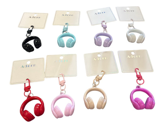 Mini Headphones Keychain Bag Charm