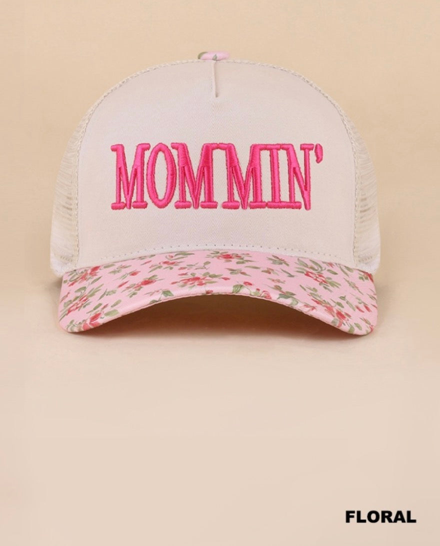Mommin'  Two-Tone Mesh Snapback Hat