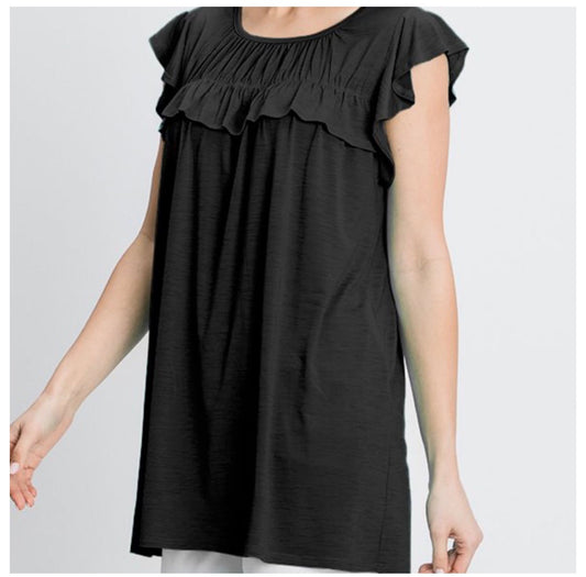 Heimish Black Ruffle Top