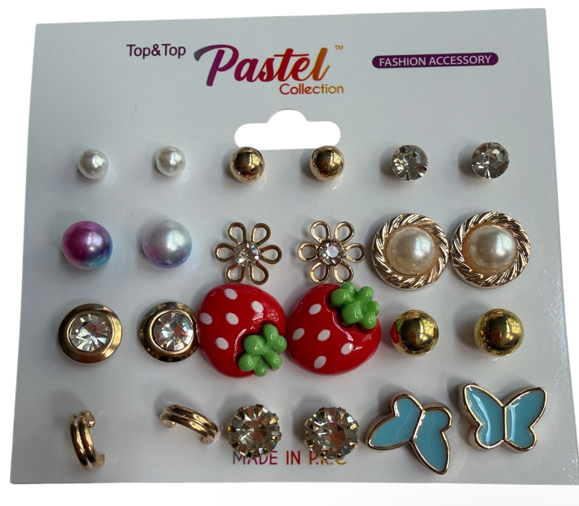 Earrings 12pk Strawberry