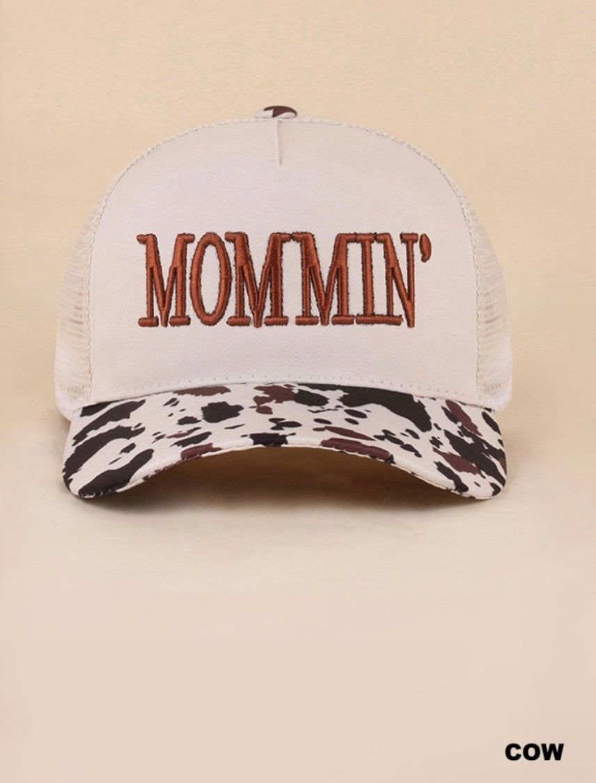 Mommin'  Two-Tone Mesh Snapback Hat
