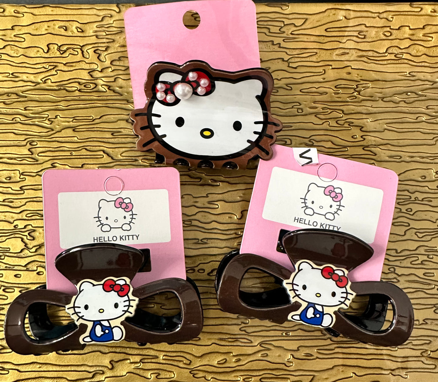 Hello Kitty Clips - Brown