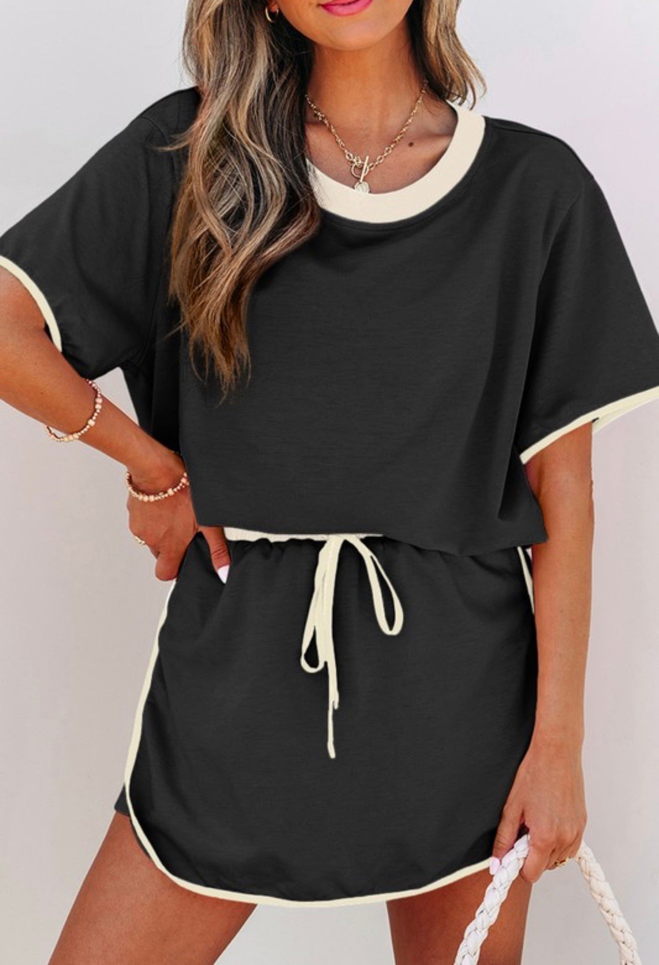 Colorblock Skort Set
