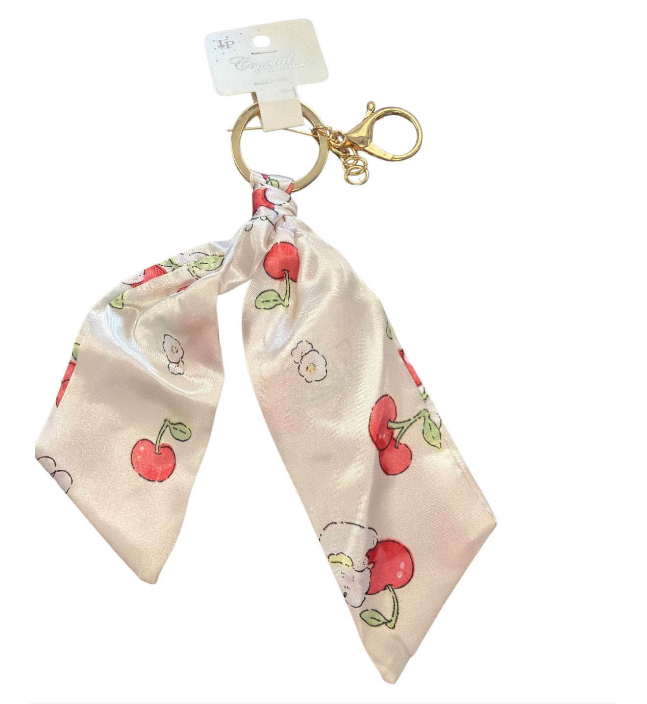 Cherry Bag Scarf Keychain