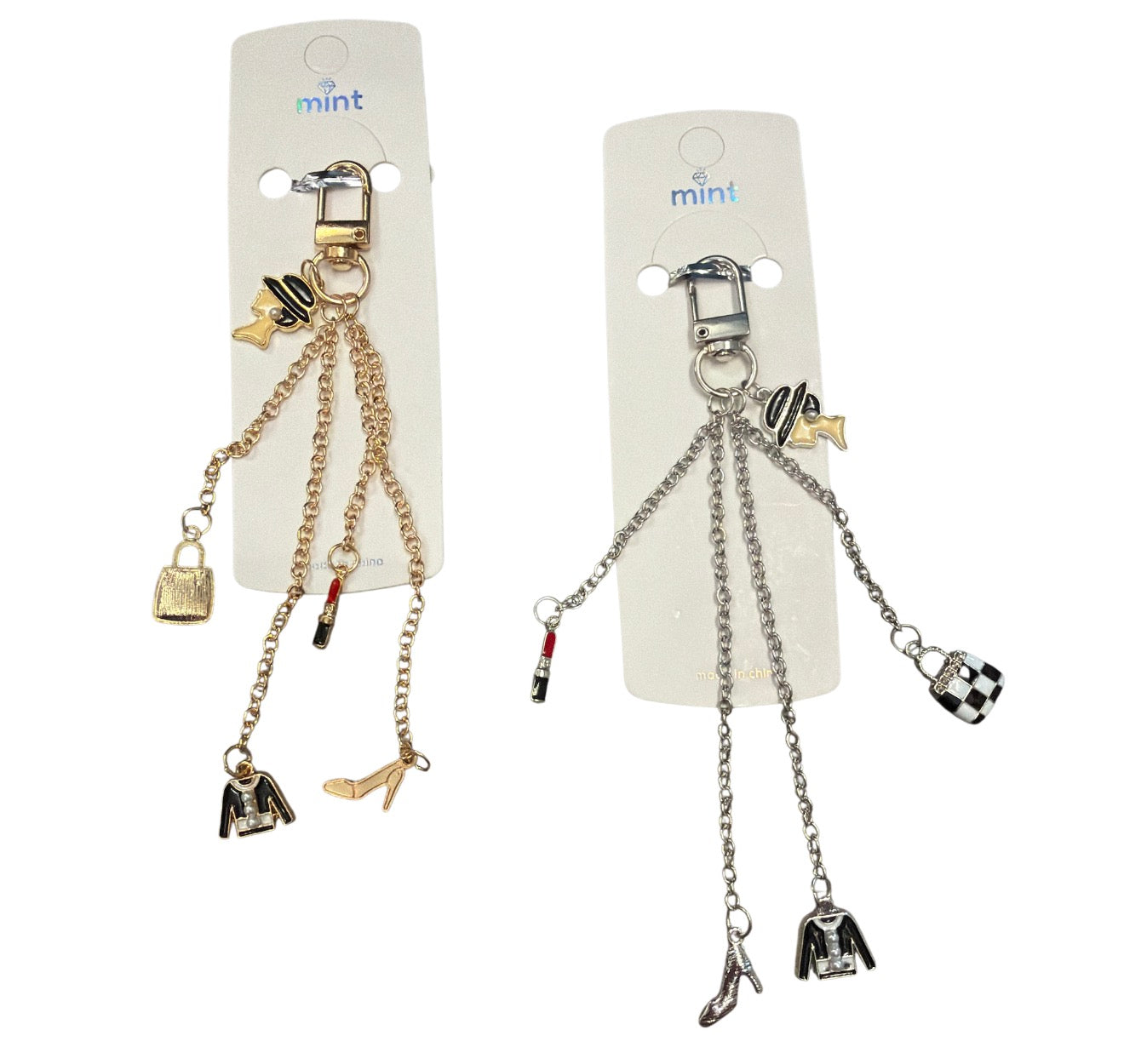 Fashion Charms Zipper Pull Keychain
