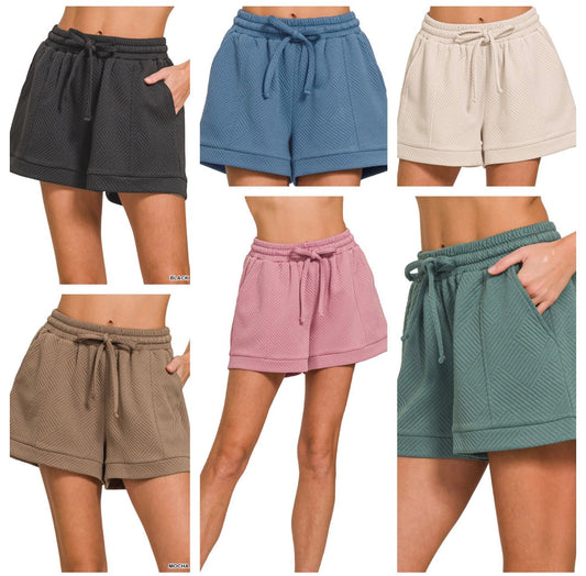 Zenana Textured Shorts