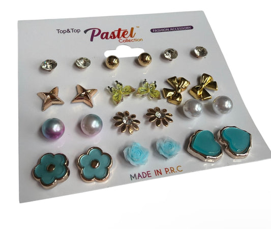 12 Earrings Stud Pack