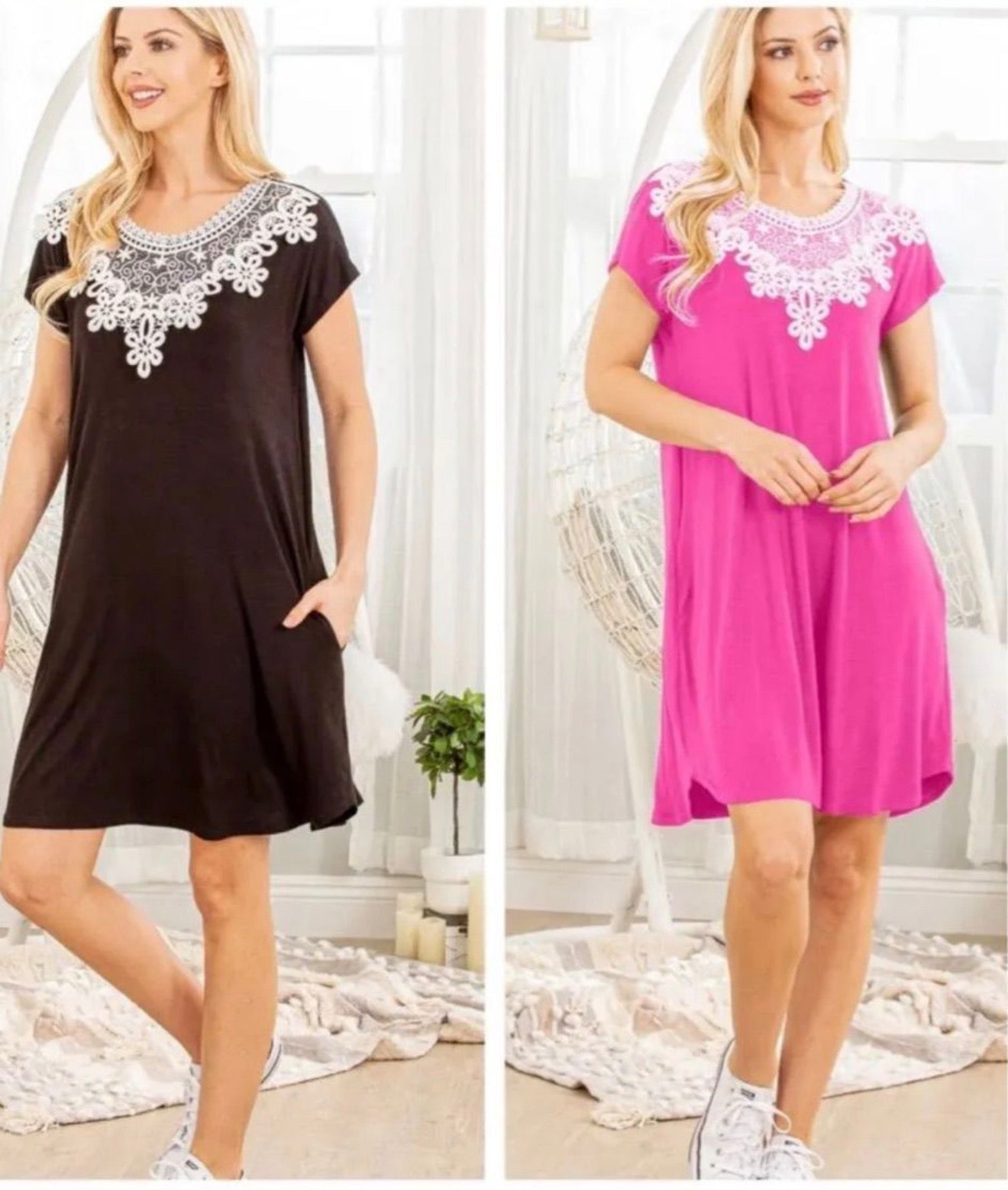 HEIMISH LACE TOP DRESS POCKETS
