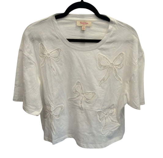 Bow Lace Cutout Top