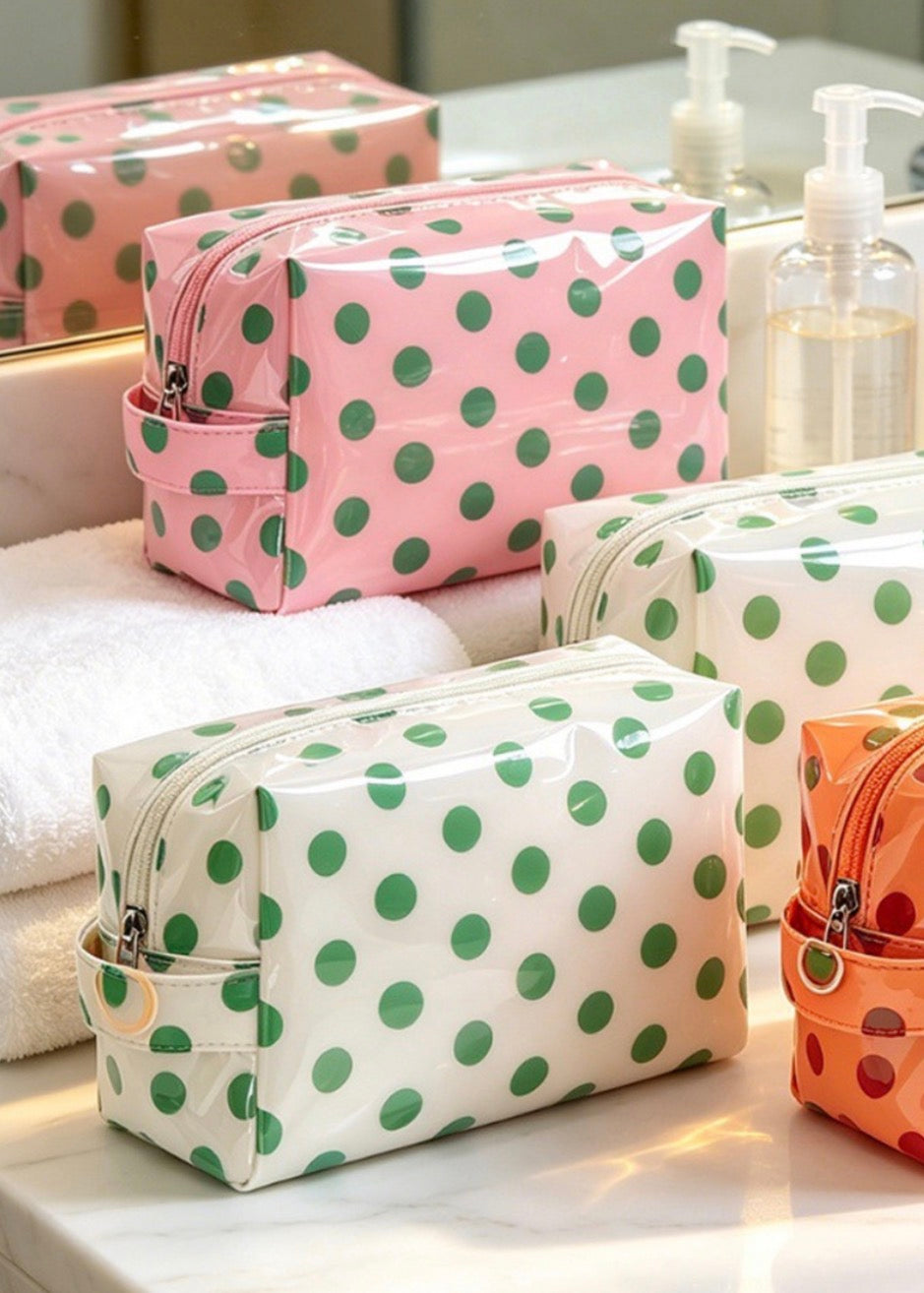 Polka Dot Cosmetic Bag