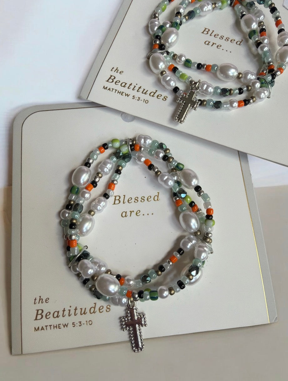 Fall Cross Bracelet Stack